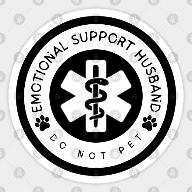 Emotional-Support-Husband-Do-Not-Pet Sticker by Creatifly Graphic Tees